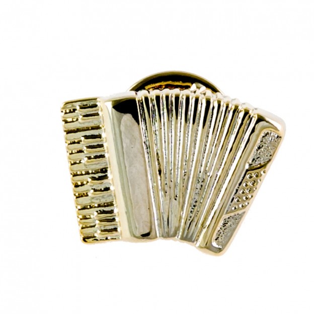 Accordion gold pin