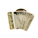 Pin acordeón dorado
