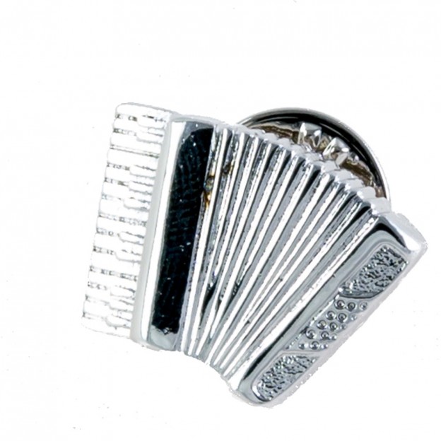 Pin acorde&oacute;n plateado