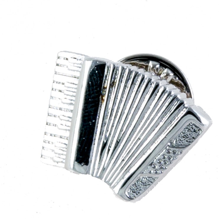Pin acordeón plateado