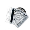 Accordion silver pin