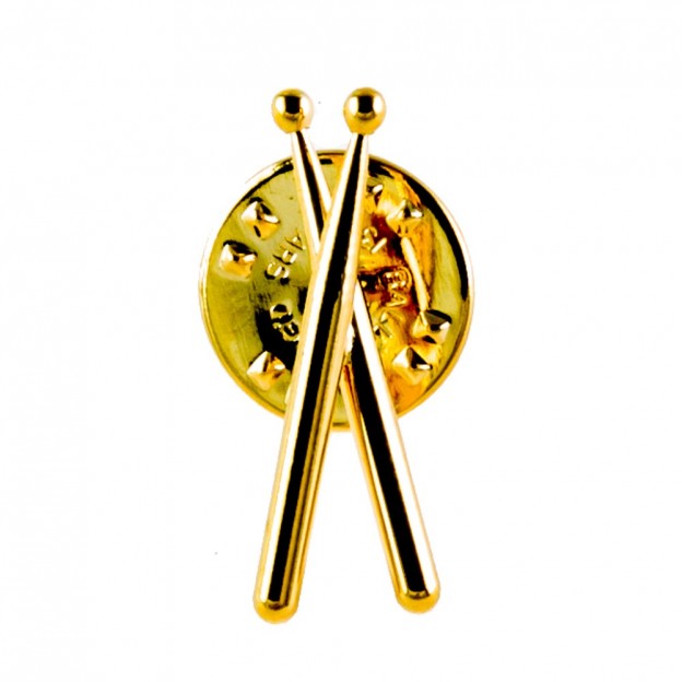 Gold drumsticks pin