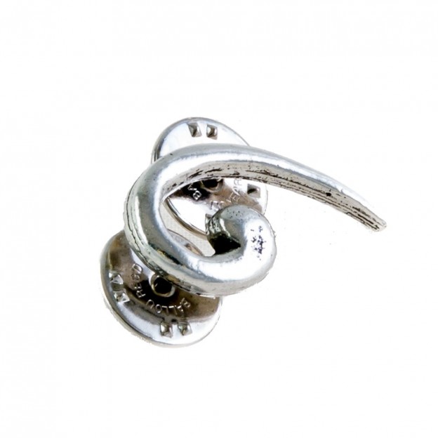 Bass clef silver pin