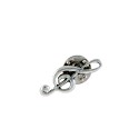 Pin clave de sol plateado
