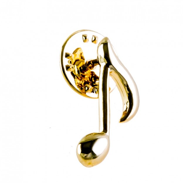 Pin corchea dorado