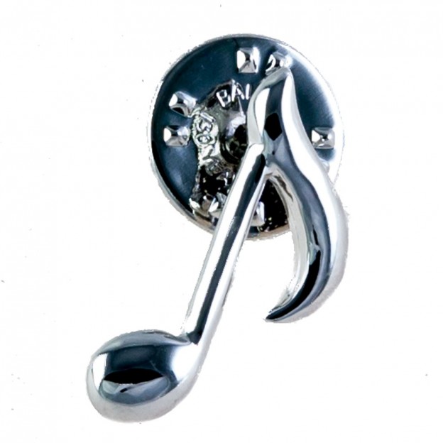 Pin corchea plateado