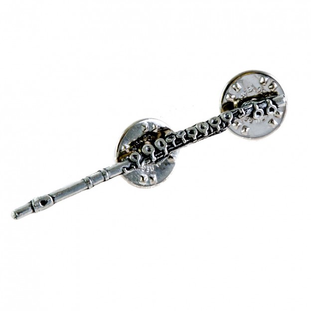 Pin flauta travesera plateado FL