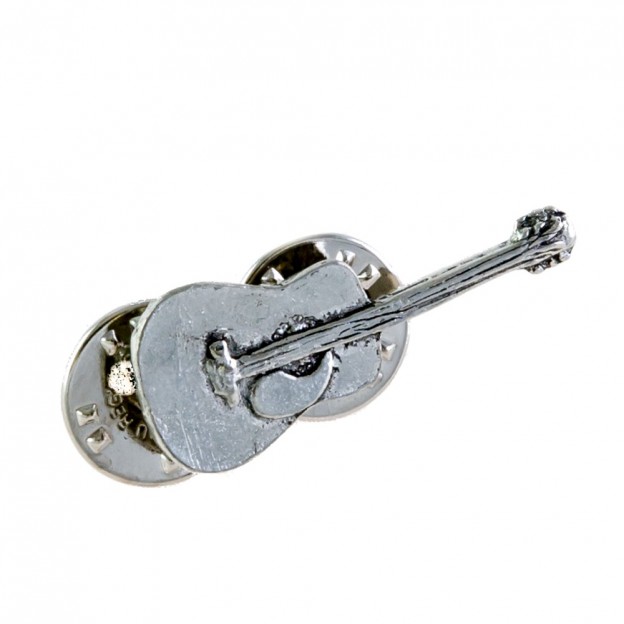 Acoustic guitar silver pin