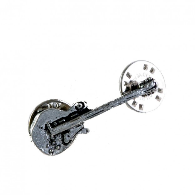 Gibson silver plated electric guitar pin