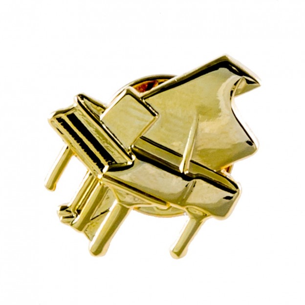 Grand piano gold pin