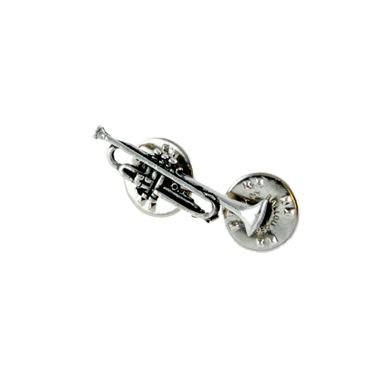 Trumpet silver pin