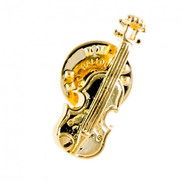 Pin viol&iacute;n/viola dorado