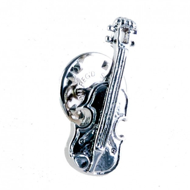 Pin viol&iacute;n/viola plateado