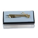 Pinza corbata saxo dorado