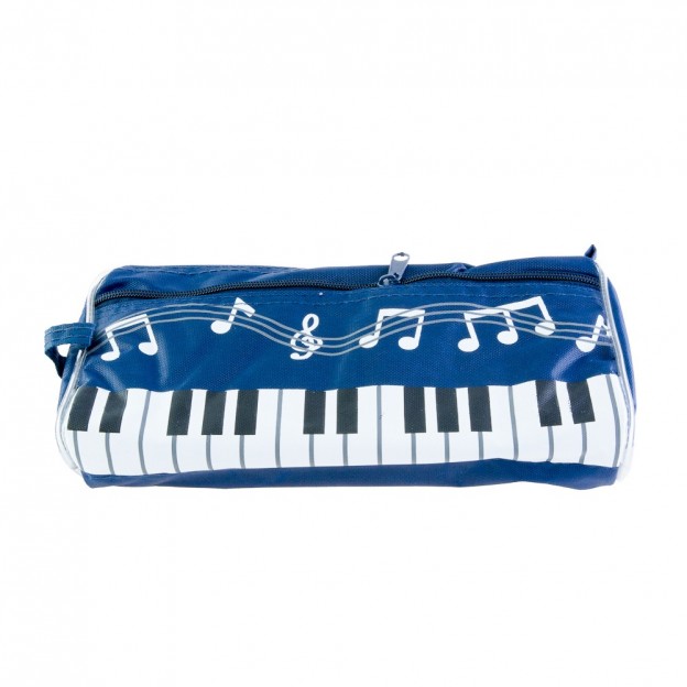 Piano keyboard and musical notes pencil case