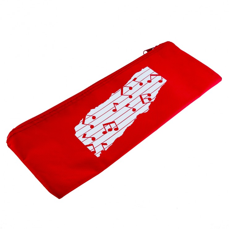 Plumier rojo partitura