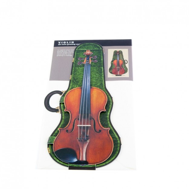 Postal viol&iacute;n con sobre