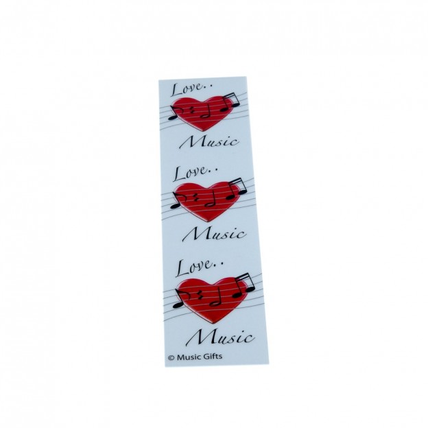 Marque-page c&oelig;urs "Love music"