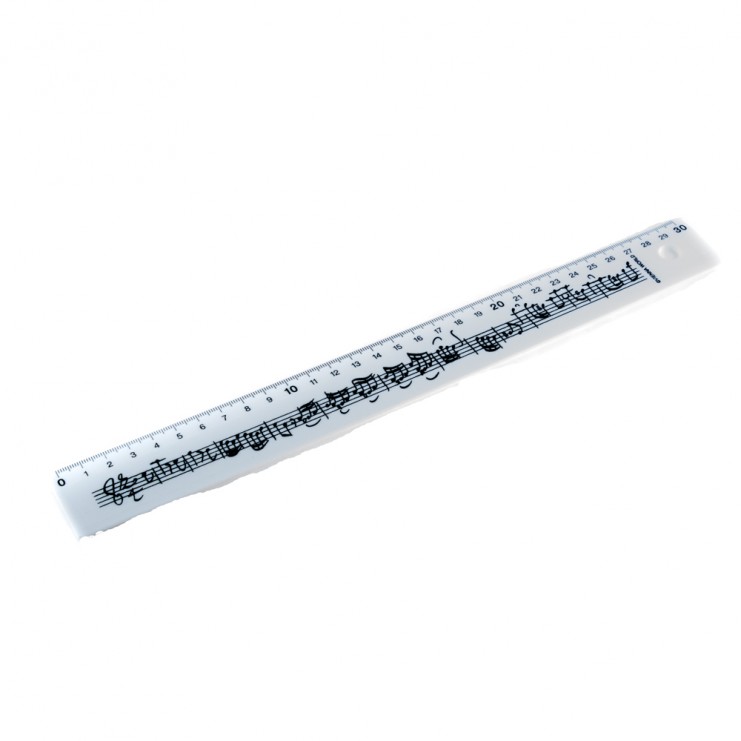 Règle blanche portée musicale 30 cm