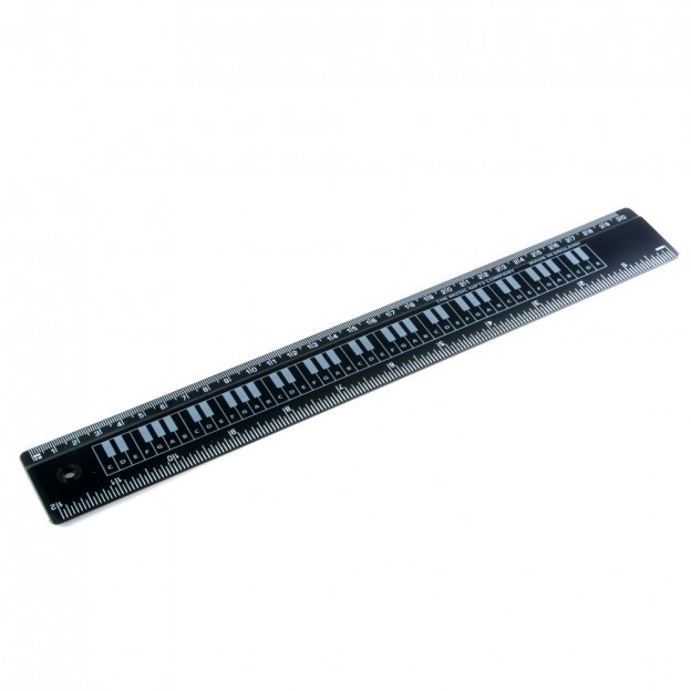 Keyboard white ruler 30 cm