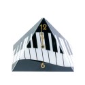 Piano keyboard pyramid clock