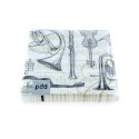 Napkins treble clef and instruments