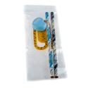 Set of 2 pencils, eraser and clip