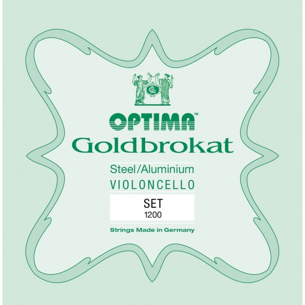 Optima Goldbrokat cello string set, Medium