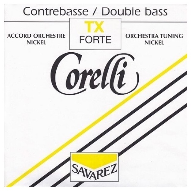 Set de cuerdas contrabajo Corelli orquesta níquel Forte