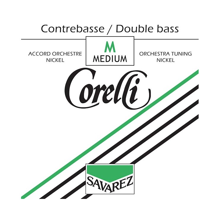 Set de cuerdas contrabajo Corelli orquesta níquel Medium