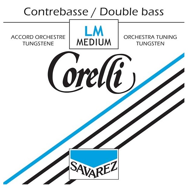 Jeu de cordes de contrebasse Corelli orchestre tungst&egrave;ne Medium