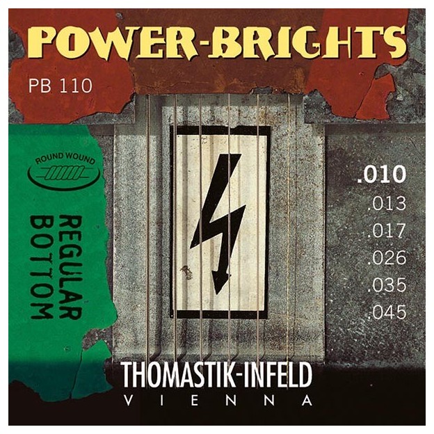 Thomastik Power-brights electric guitar string set Medium-Light PB110