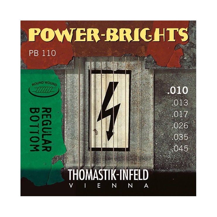 Thomastik Power-brights electric guitar string set Medium-Light PB110