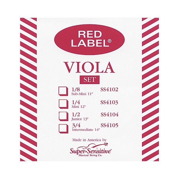 Super-Sensitive Red Label viola string set Medium