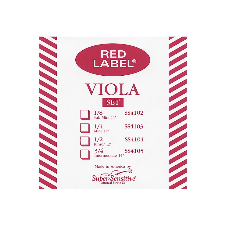 Set de cuerdas viola Super-Sensitive Red Label 4107
