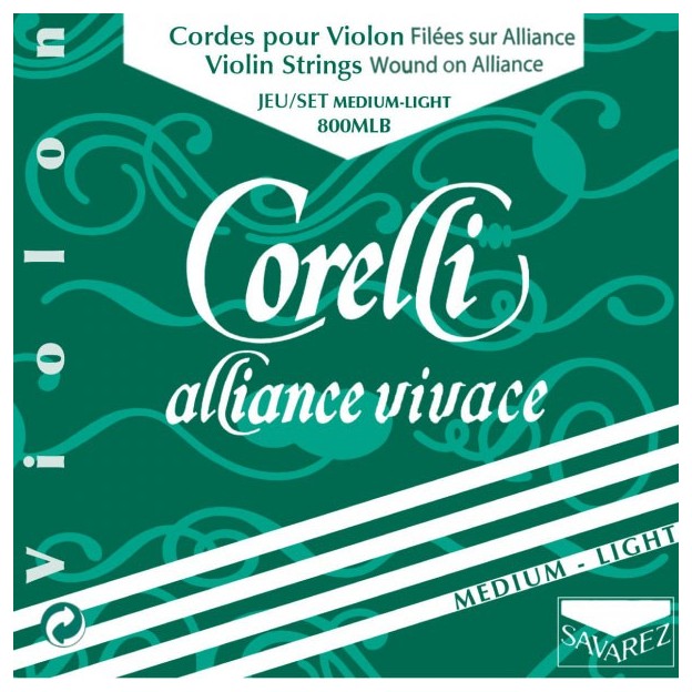 Corelli Alliance Vivace violin string set, Ball Medium-Light