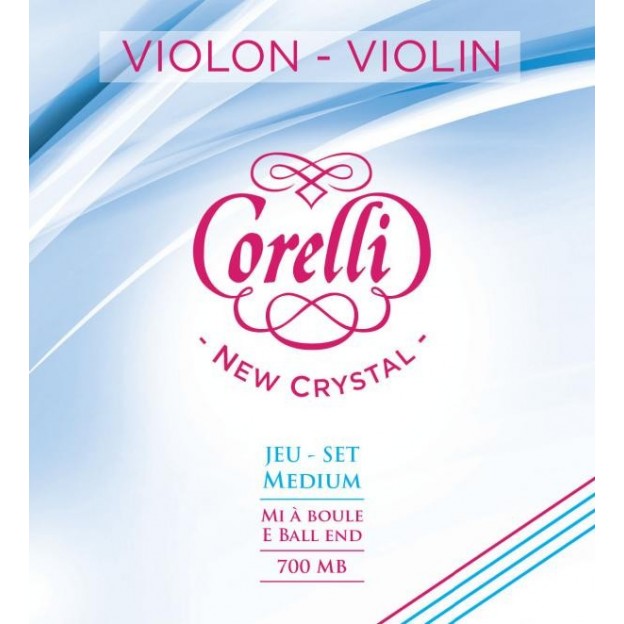 Corelli Crystal violin string set, Ball Medium