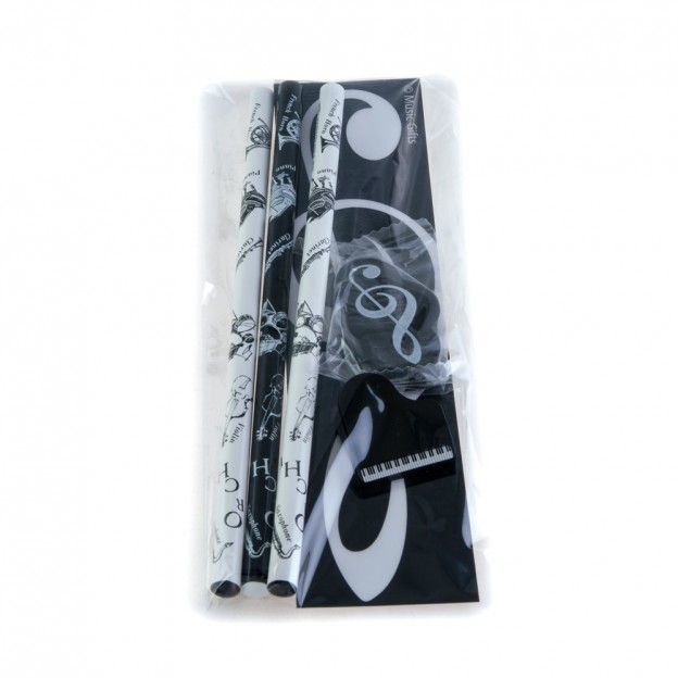 Set marque-page, 3 crayons, gomme et pince