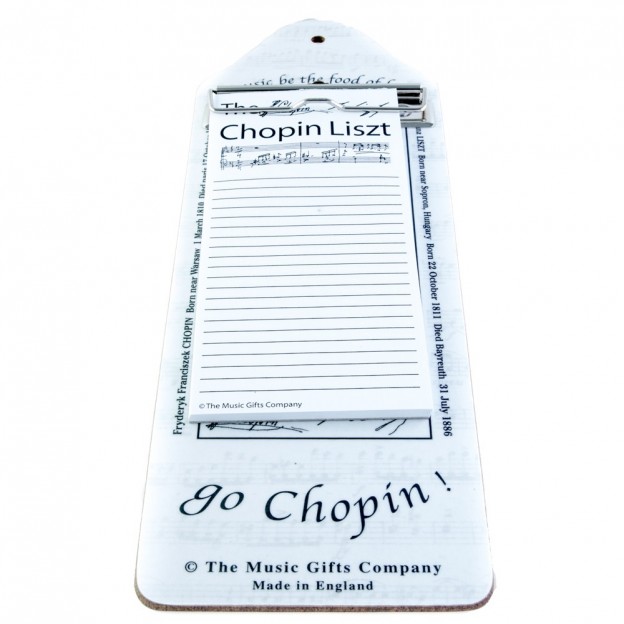 Support pour bloc-notes "Chopin list"
