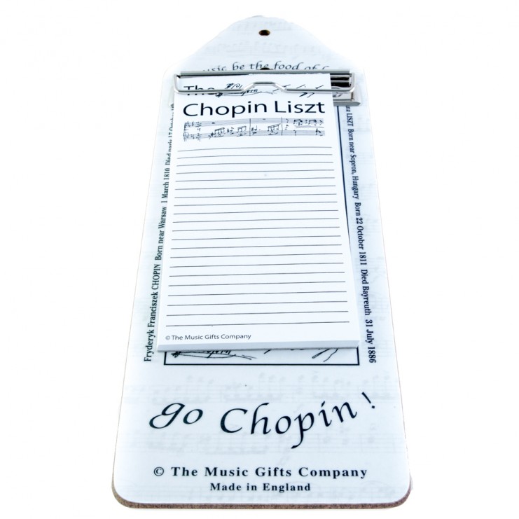 Support pour bloc-notes "Chopin list"