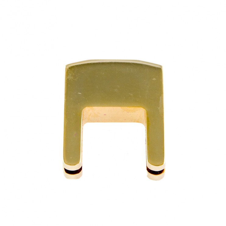 Practice cello mute,  two prongs golden