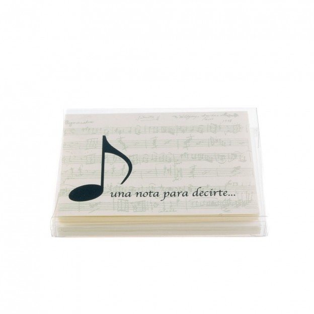 Card "Una nota para decirte" (A note to tell you) in Spanish