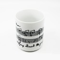 Mug en céramique avec partition de Mozart