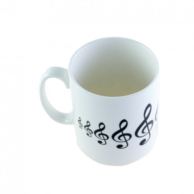 Ceramic treble clef mug