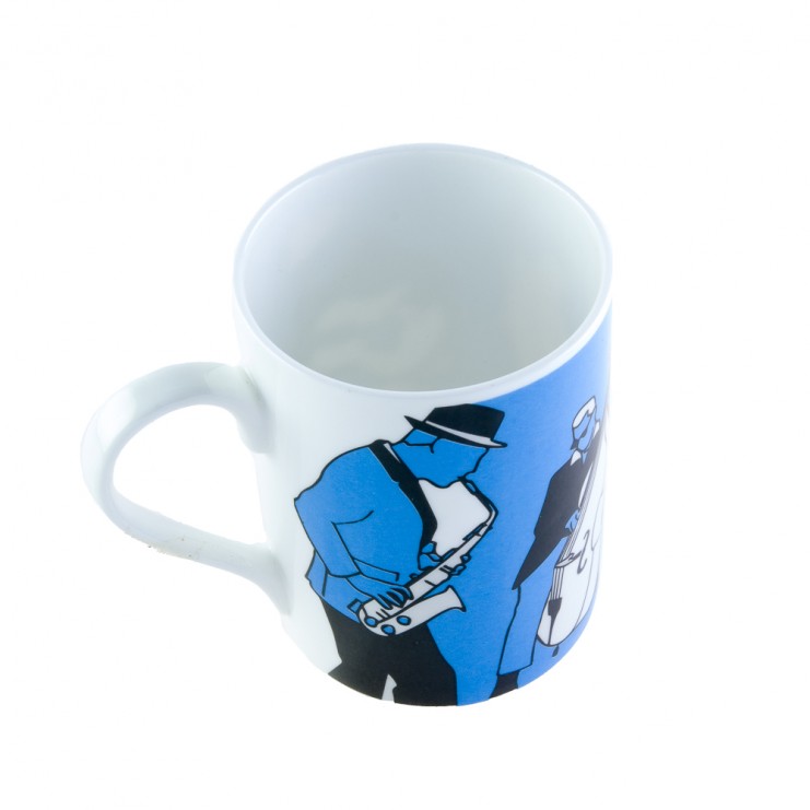 Blues bone china mug