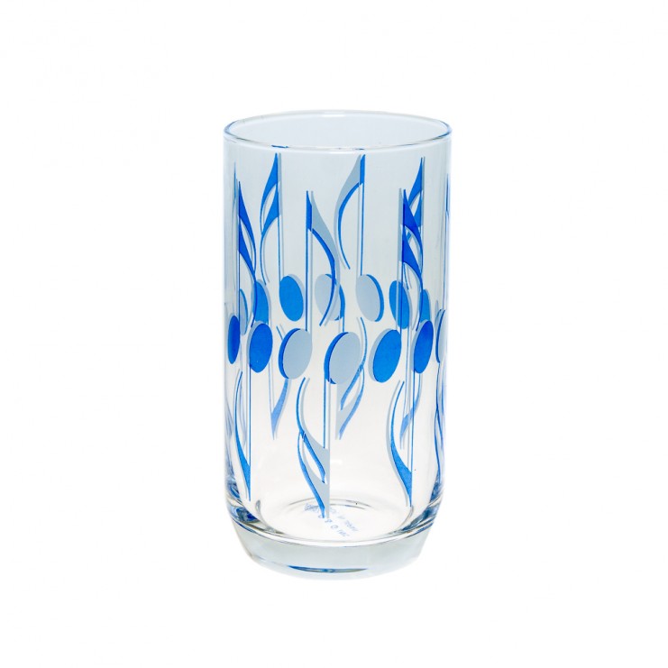Eighth notes glass tumbler