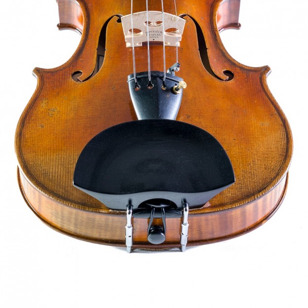 Flesh-Flat violin center chinrest, Old model, ebony