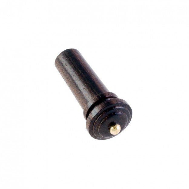 Bouton de cordier pour violon en palissandre, mod&egrave;le Hill, pin dor&eacute;