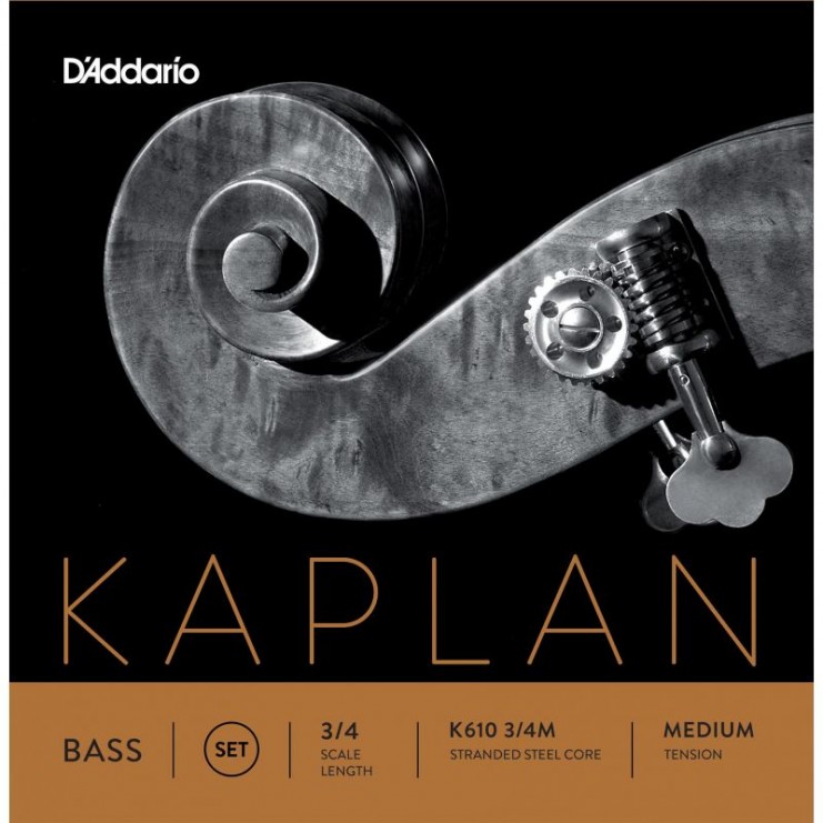 Jeu de cordes de contrebasse D'Addario Kaplan Medium
