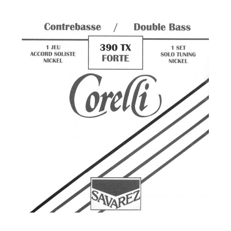 Set de cuerdas contrabajo Corelli Solista níquel 390TX Forte